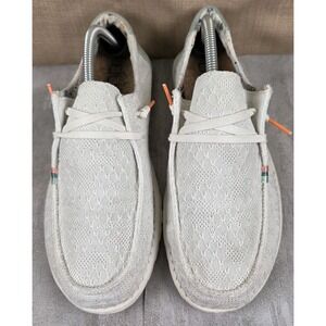 Hey Dude Wendy Boho White Crochet Slip On Casual Shoes Sneakers Women's Size 11